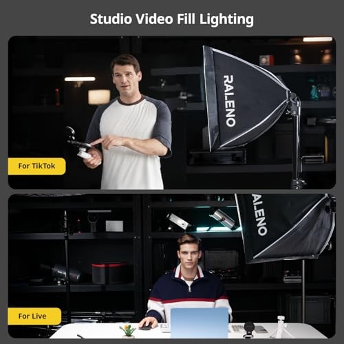 Softbox Photography Lighting Kit, 16'' x 16'' Softbox Lighting for Black
