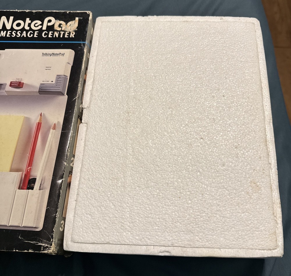 Vtg Talking Notepad Electronic Message Center Note Pad Pencil New Open Box