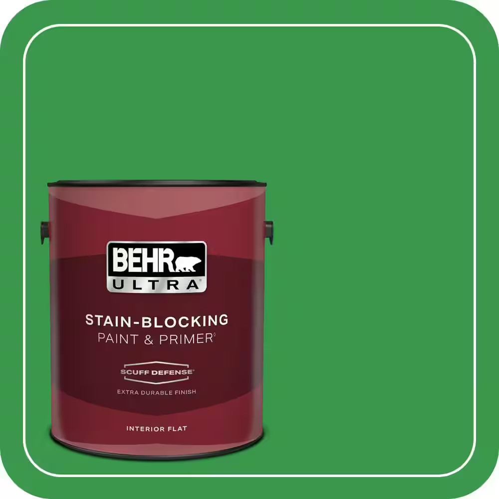 1 Gal. #450B-6 Formal Garden Extra Durable Flat Interior Paint & Primer
