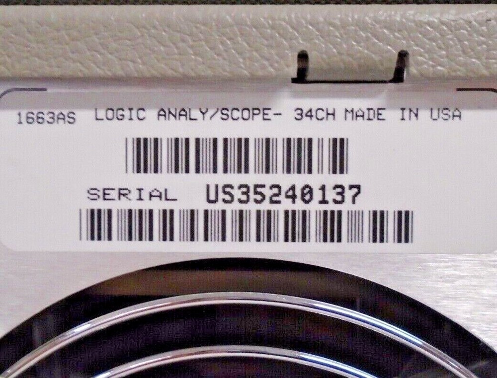 Used Hewlett Packard HP 1663AS Logic Analyzer Oscilloscope | 34 Channel 250 MHz