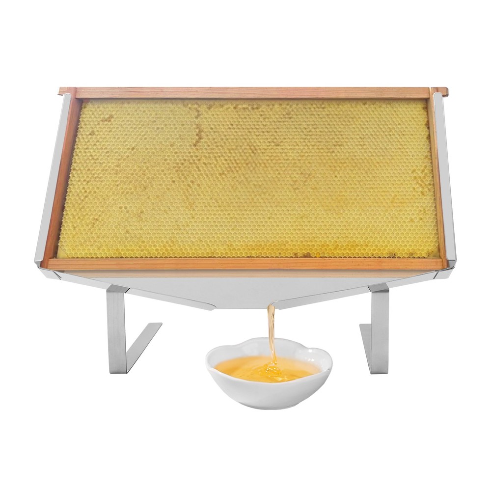 Honeycomb Frame Display Stand, Stainless Honey Uncapping Holder Frame Silver