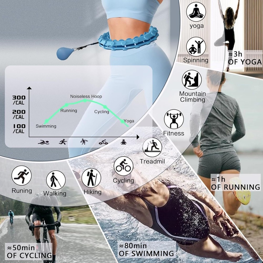 Eco-Friendly Smart Weighted Hoop for Effective Weight Loss - Beginner Friendly