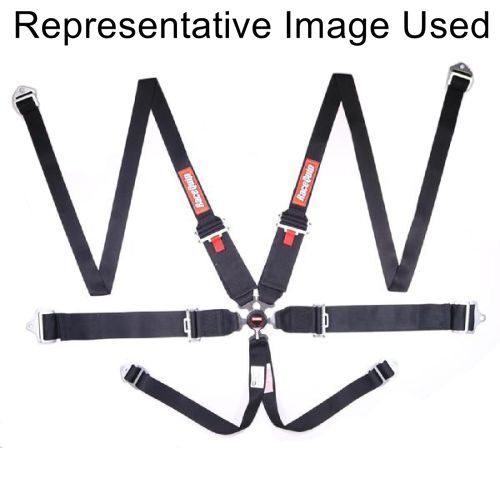 RaceQuip 746006 6-Point Camlock Hans Harness Set, Pull Down Adjust - Black NEW