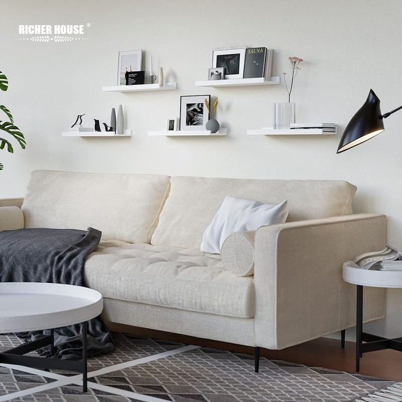 5 Set Wall Mounted Floating Shelves Decorative Storage Ledge Home Organization