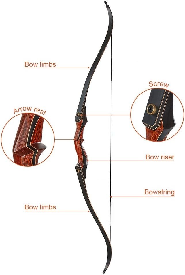 Traditional Takedown Hunting Bow 40lbs
