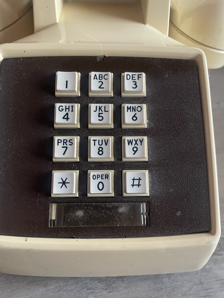 Comdial Single Line Telephone 2500-AS USA Made Vintage Push Button