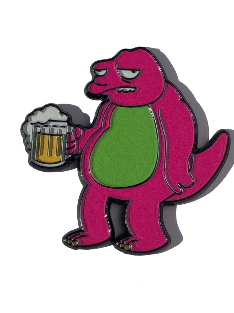 Barney as Barney from Simpsons HAT PIN Lapel Brooch
