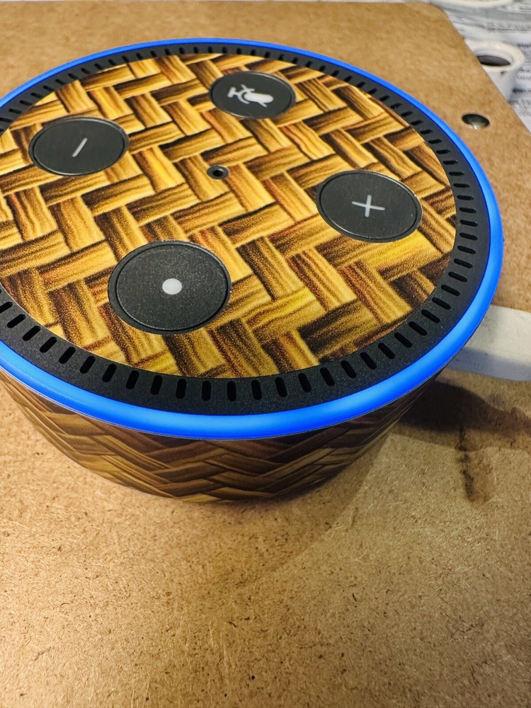 Amazon Echo Dot 2nd Gen Smart Speaker Thatch Design NEVER USED, NO PLUG