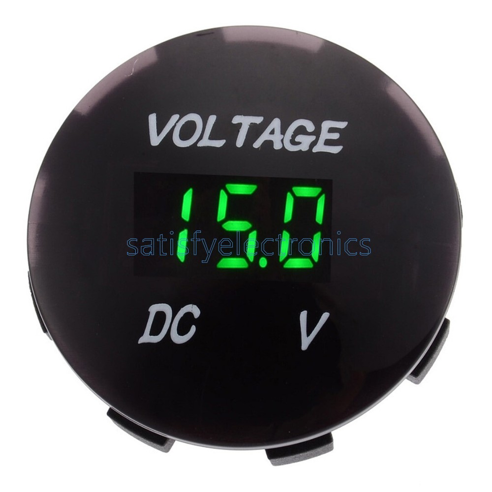 DC12V-24V Green LED Panel Digital Voltage Meter Display Voltmeter Car Motorcycle