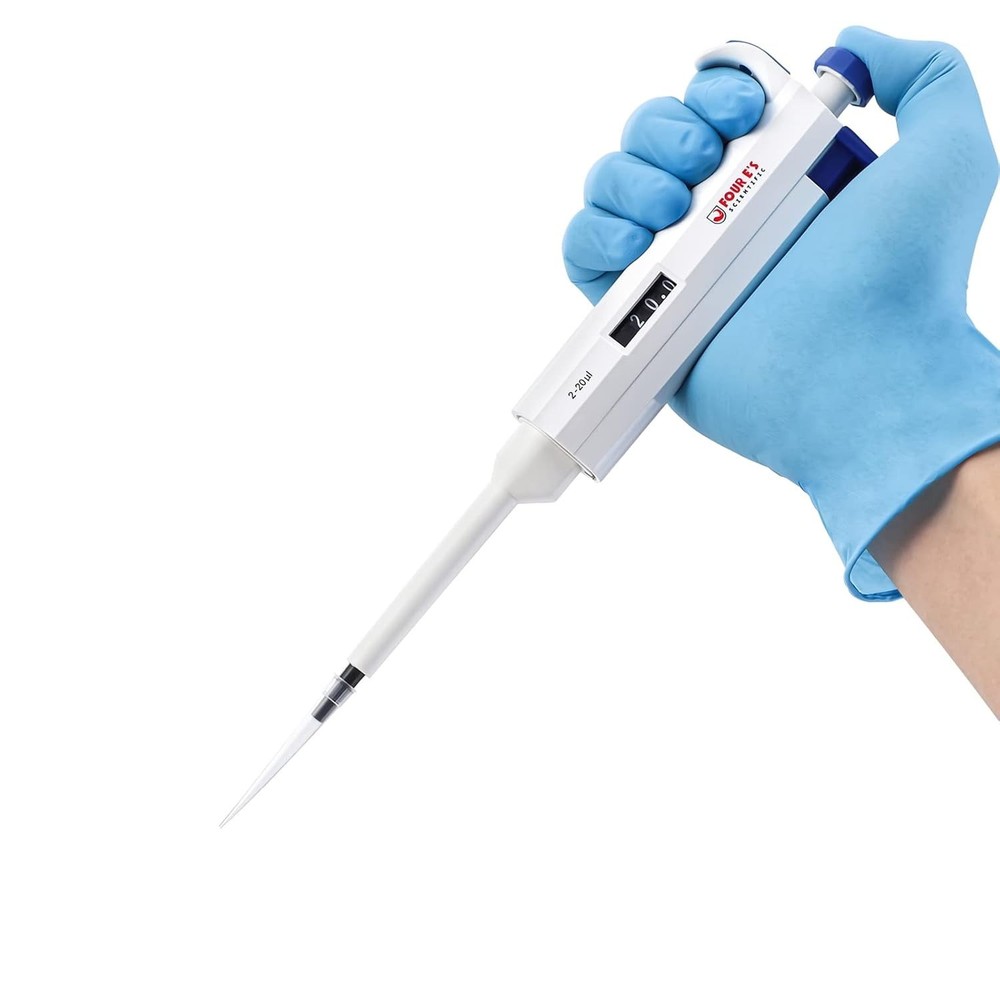 Lightweight 2-20 µL Micropipette with Digital Display - Calibrated for Accuracy