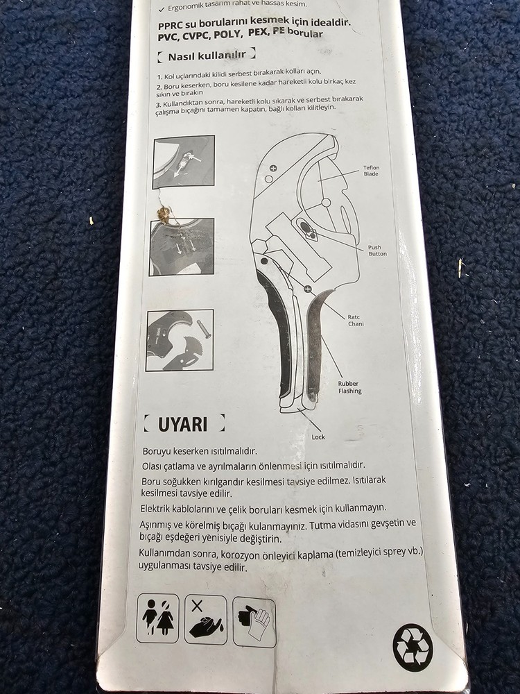 NOROMAX PVC Automatic Plastic Pipe Cutter Hose Cutting Tool