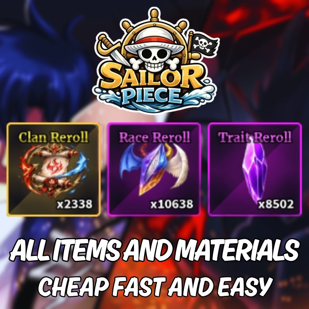 SAILOR PIECE - ALL ITEMS AND MATERIALS | CHEAP FAST AND EASY