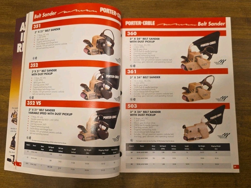 1993 Porter Cable Catalog Professional Power Tools 127 Pages Paperback