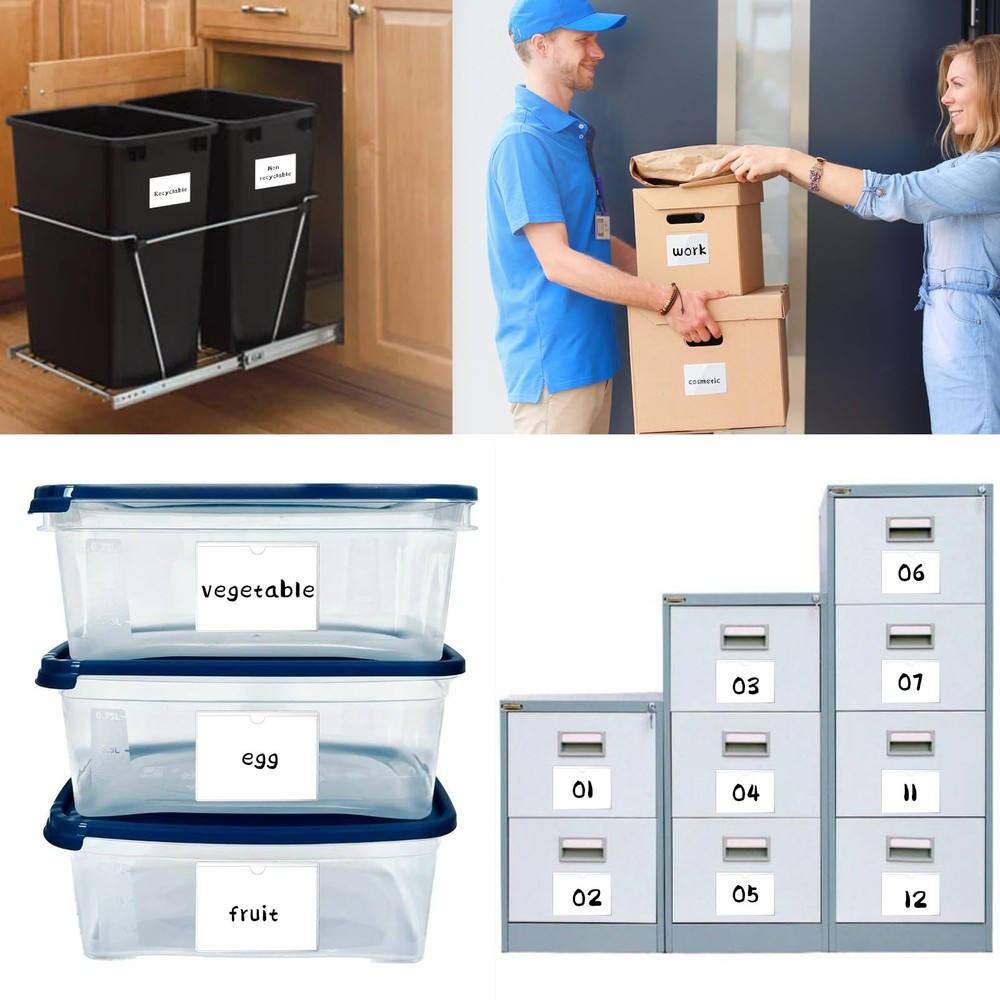 Clear Adhesive Index Card Pockets 50 Pack, PVC Holders | Easy Top Open Loading