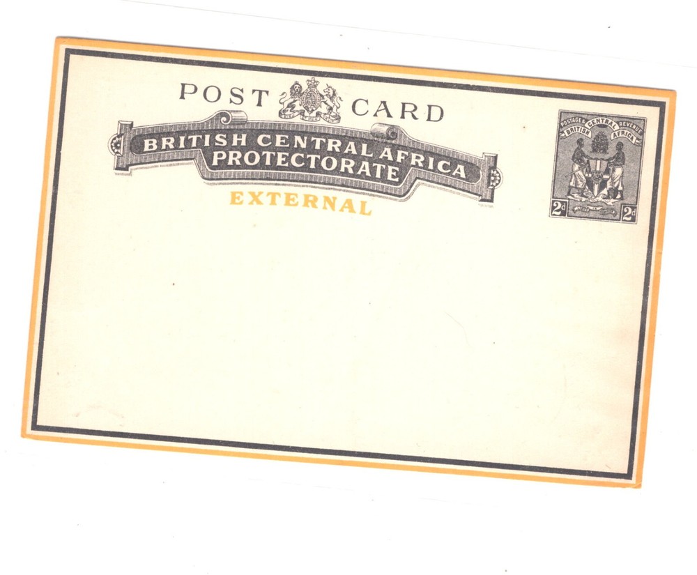 British  Central Africa  2d  postal  card   unsued