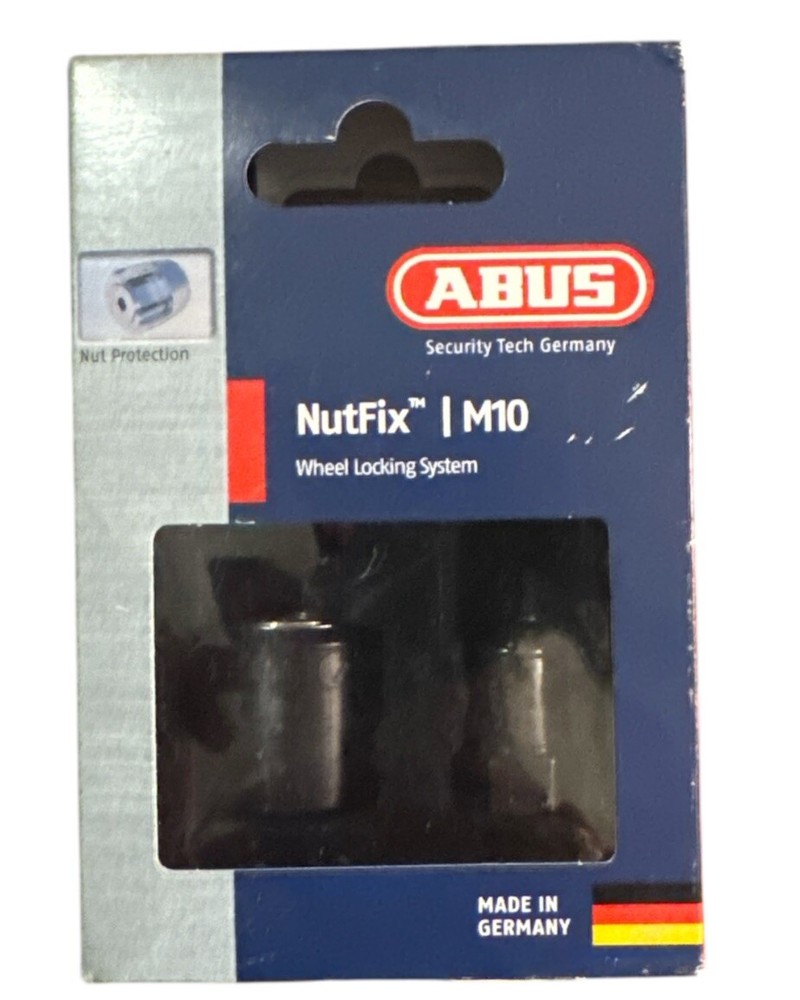 NEW Abus Wheel Lock Nutfix Solid Axle Single M10 Black