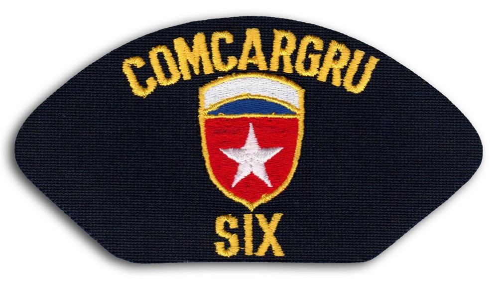 US Navy COMCARGRU 6 Commander Carrier Group Cap Patch Iron-On (a)