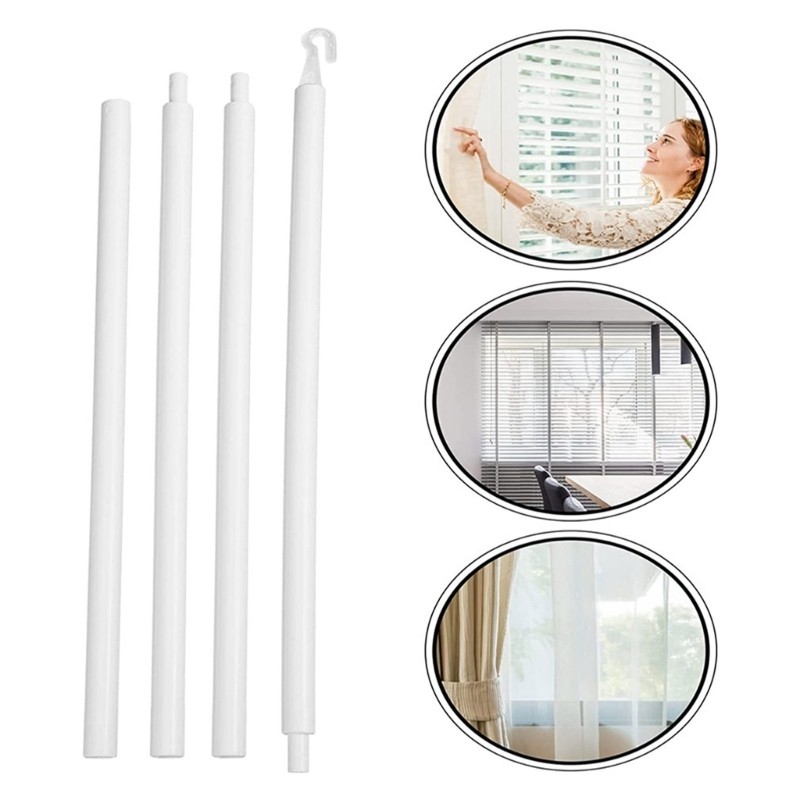 Vertical Blind Control Rods, 46.06" White Plastic Rod, Simple Installation