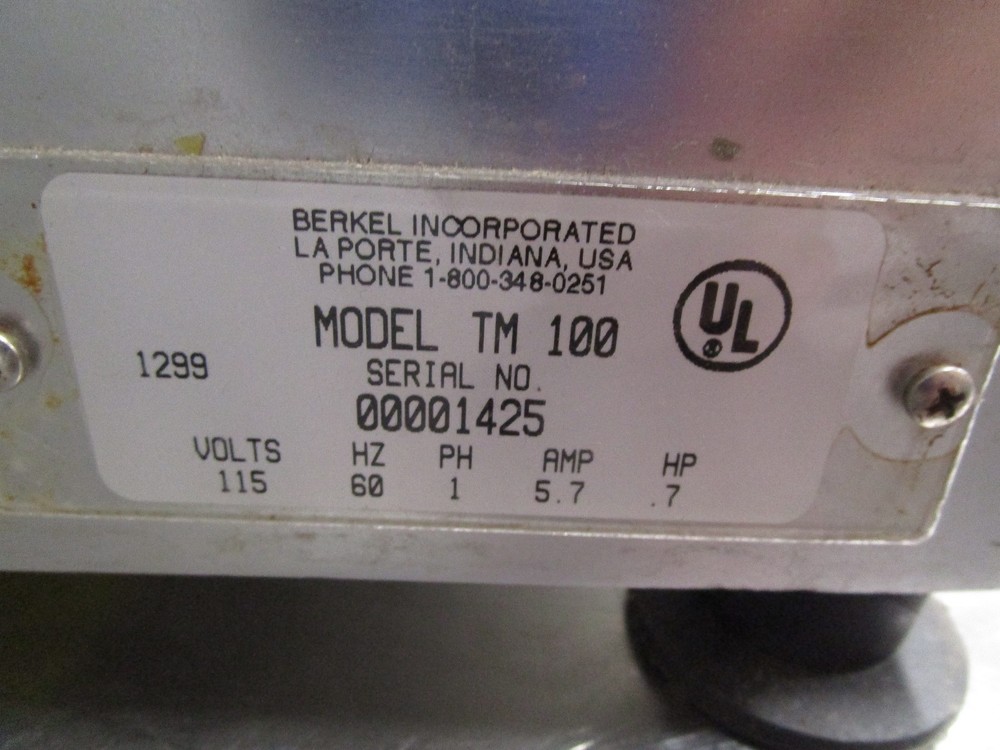 BERKEL TM100 Commercial Food Processor