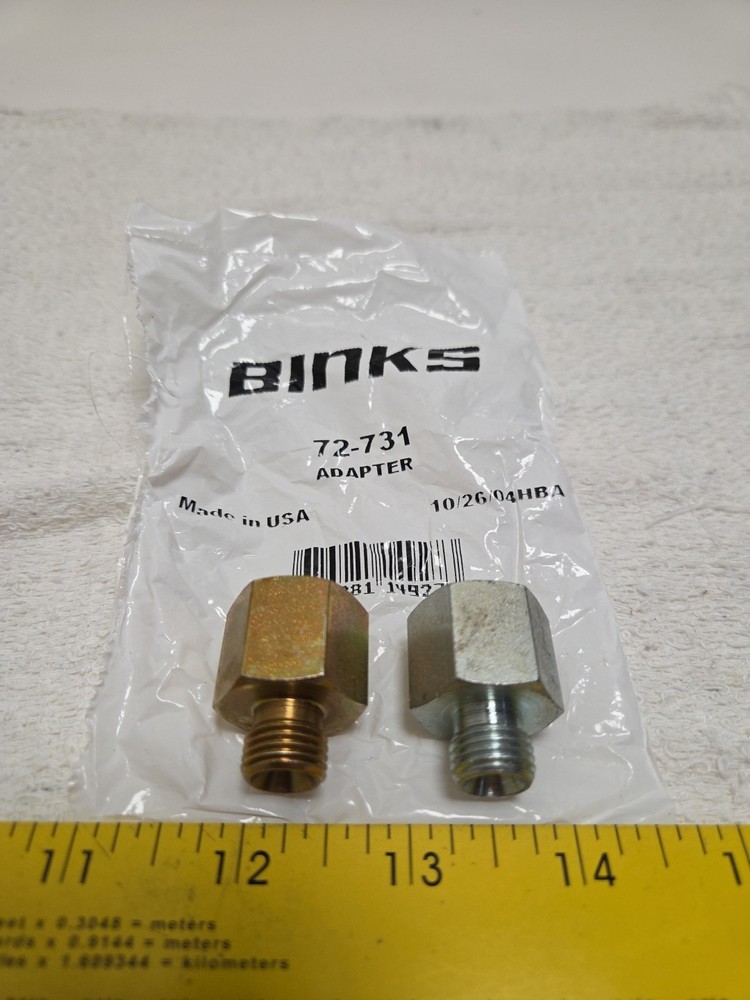 Binks 72-731 Adapter Fitting Lot Of 2
