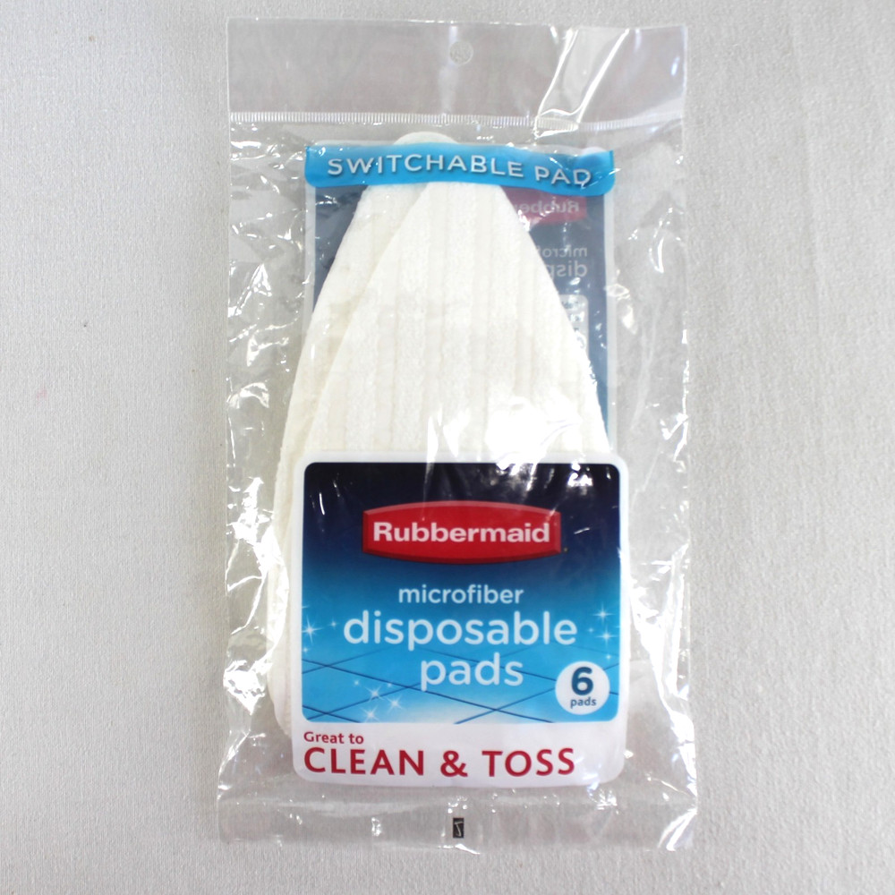 Rubbermaid Microfiber Disposable Pads 6 Count Package Switchable Scrubber