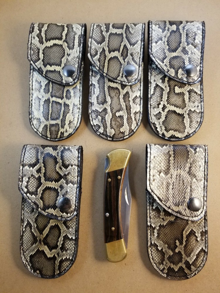 REAL PYTHON SKIN knife sheath buck 110, case 6265 Handmade SHEATH ONLY