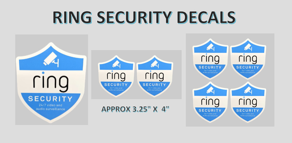 Ring Doorbell Decal Sticker Security Camera Door Window Decal