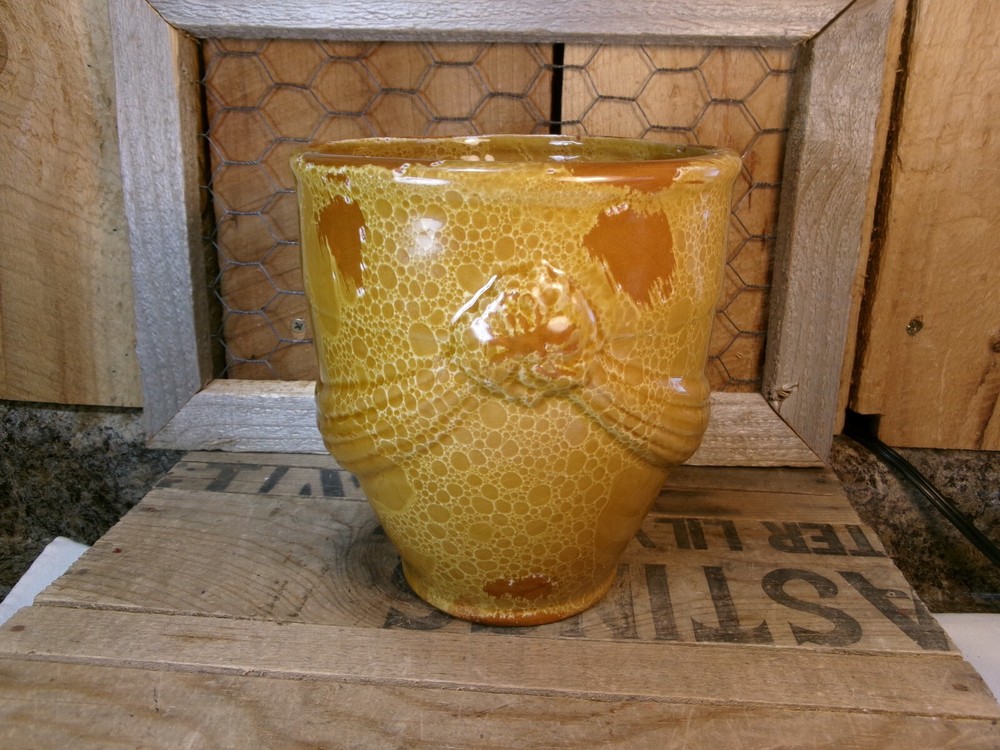 Glazed Red Clay Pottery Planter