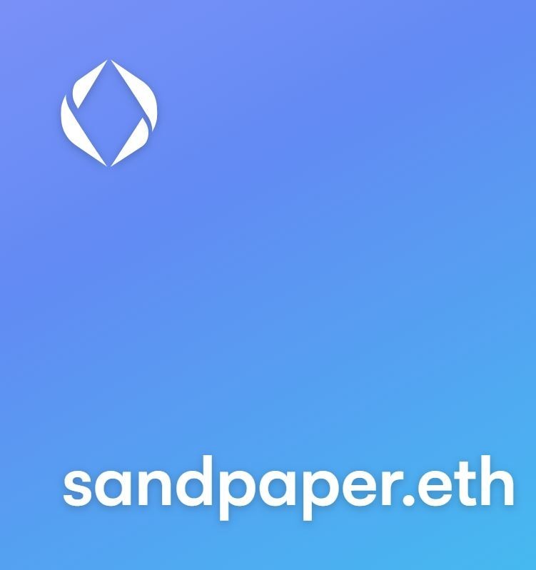 Sandpaper.eth Etherium Domain Name on OpenSea