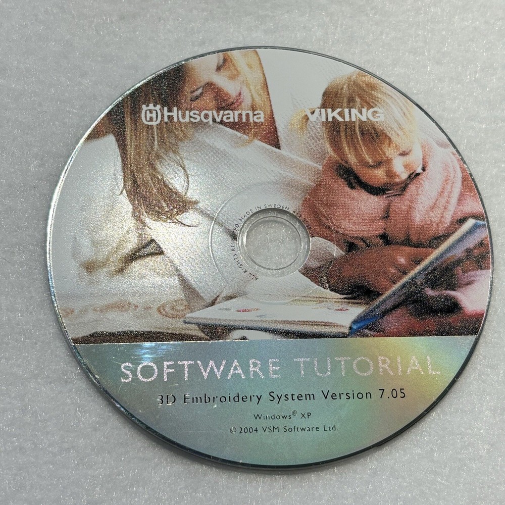 Husqvarna Viking Software Tutorial 3D Machine Embroidery CD-ROM Version 7.05