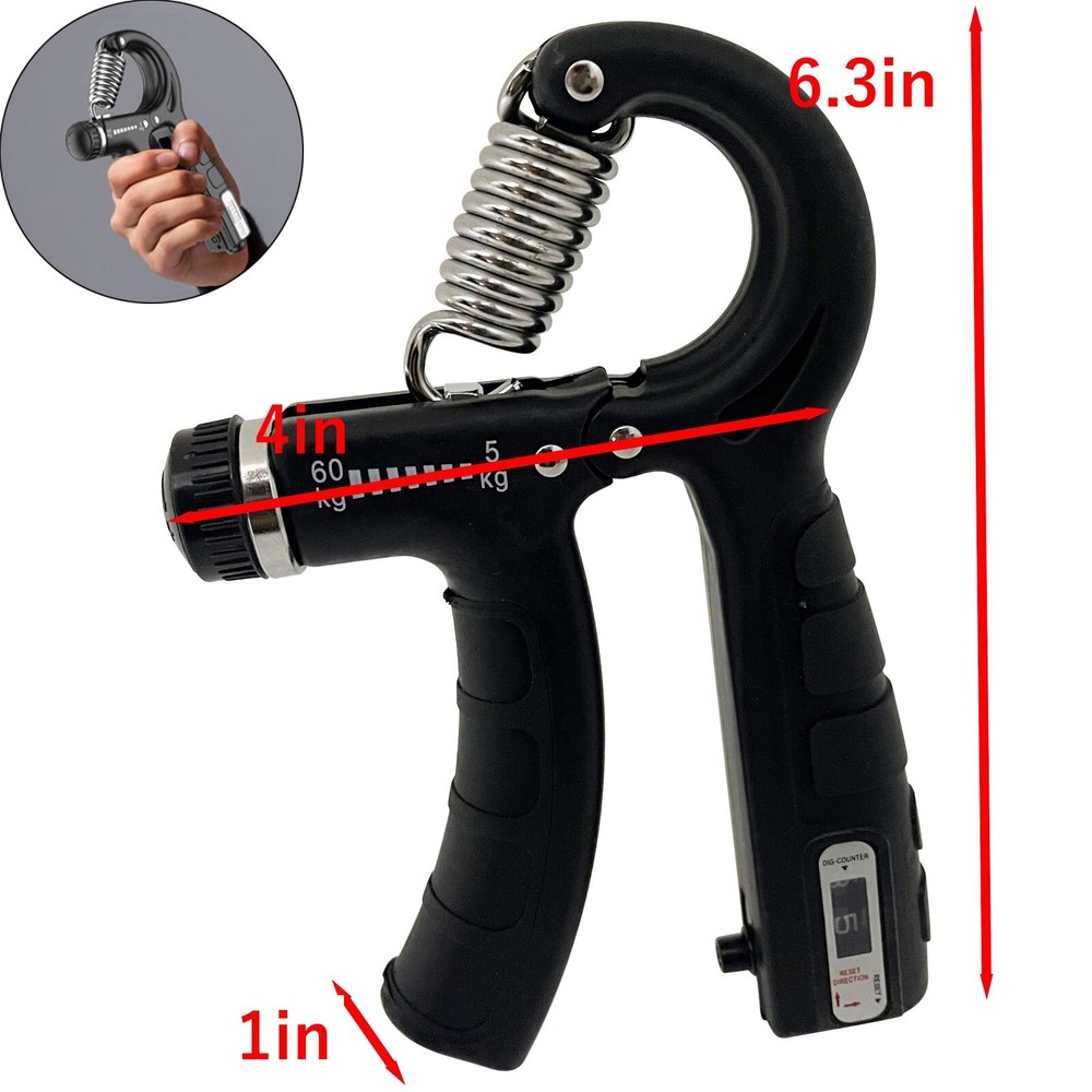 R-type Adjustable Counting Grip Strength Apparatus Hand Training Grip Device