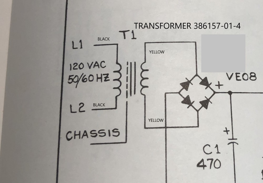 Power Step-Down Transformer 386157-01-4, E