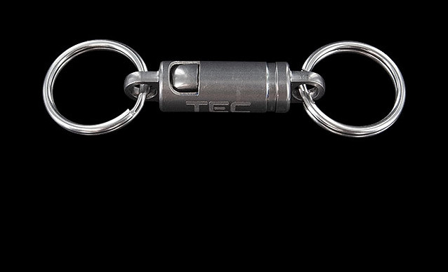 TEC Accessories Python-QR Mini Connector Clip Titanium Size 11 w/ Split Rings