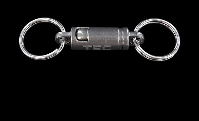 TEC Accessories Python-QR Mini Connector Clip Titanium Size 11 w/ Split Rings