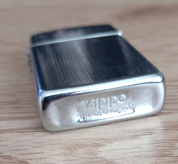 Vintage ZIPPO Lighter Little Format Chrome Lightly Used