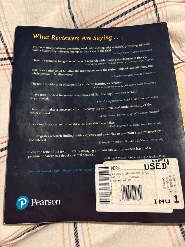 Exploring Lefespan Development, 4th ed. Paperback. Laura E. Berk