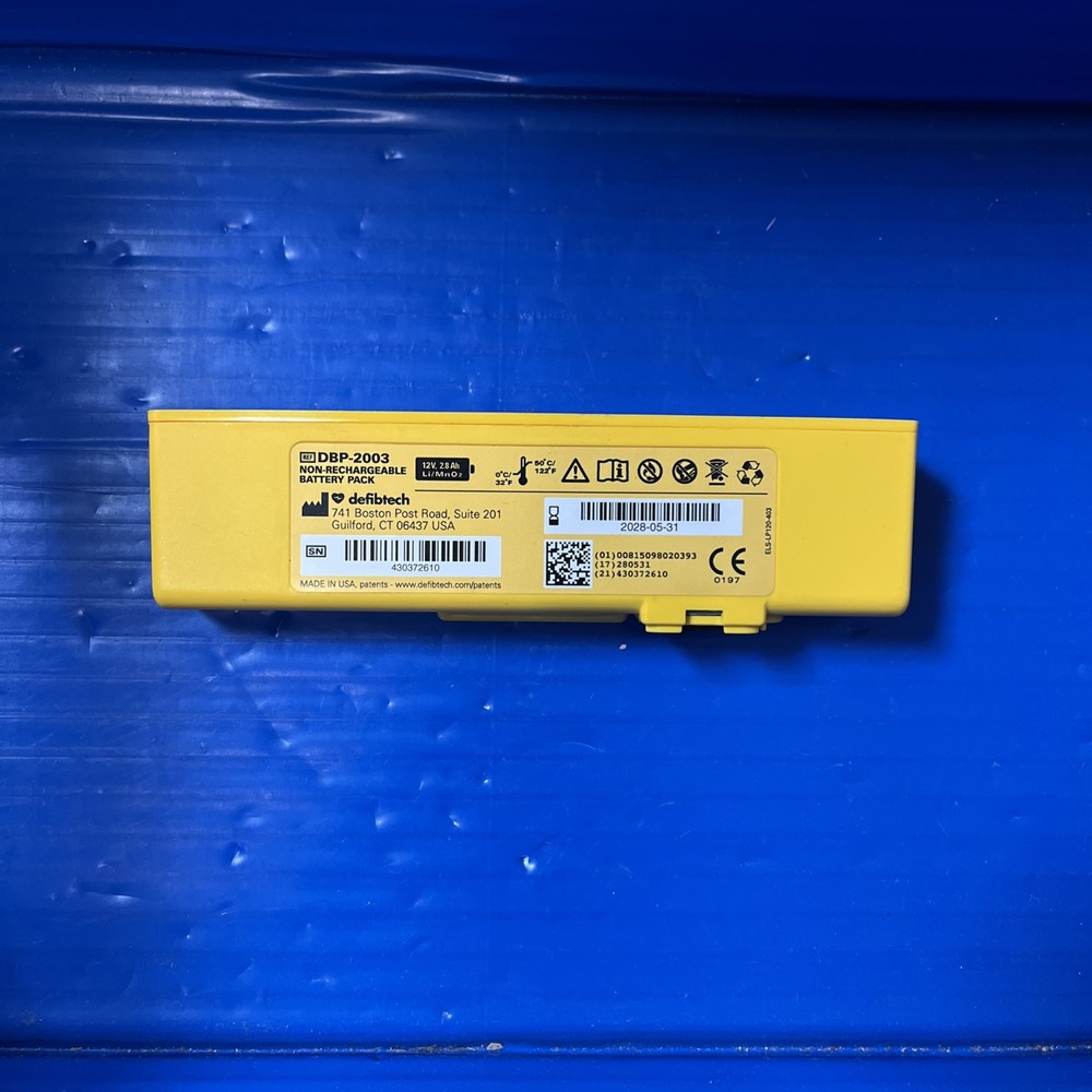 Defibtech View AED Battery DBP-2013 Battery Pack, Unit Tested 5/31/2028