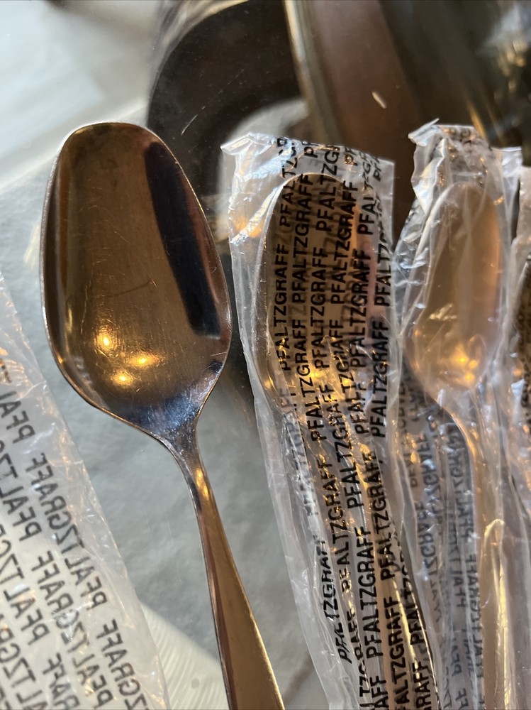Haddon Hall MCM Modern Stainless Silverware Flatware Oval Soup Spoons Japan