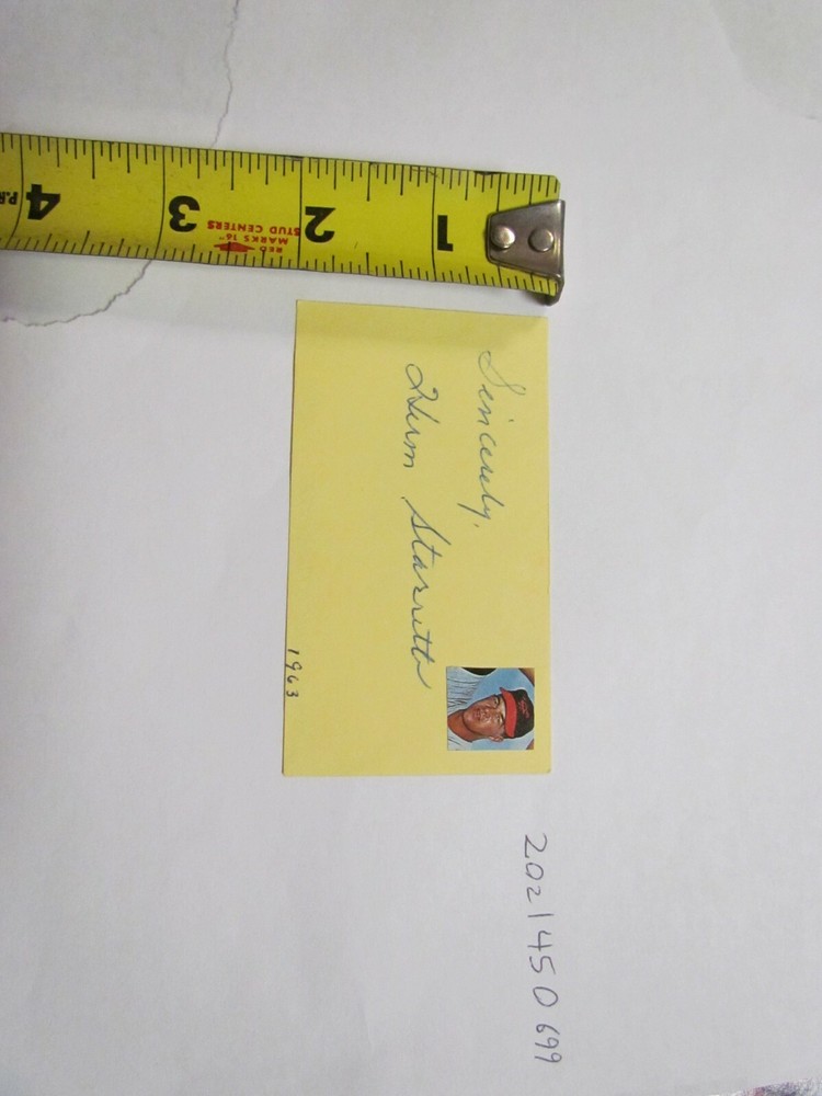 Herm Starrette Signed Autographed Cut JSA Auction Certified