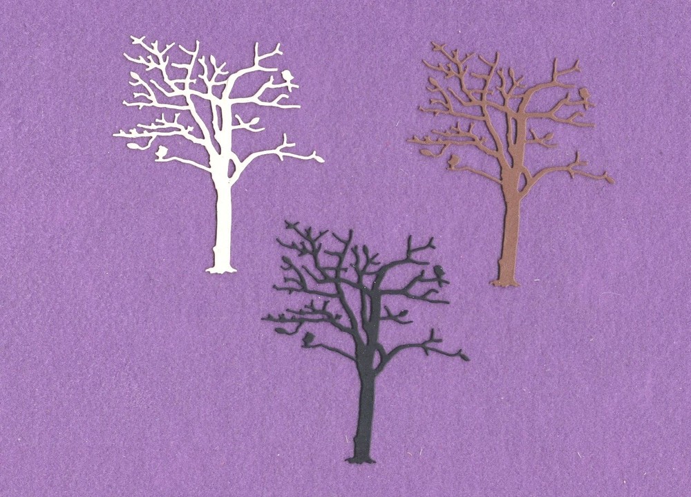 TREE # 3 forest woods die cuts scrapbook cards