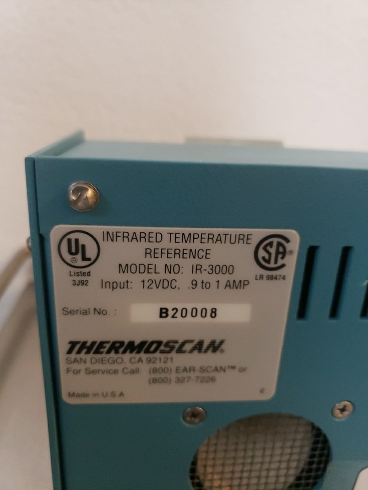 Thermoscan Model IR-3000 Infrared Temp. Reference