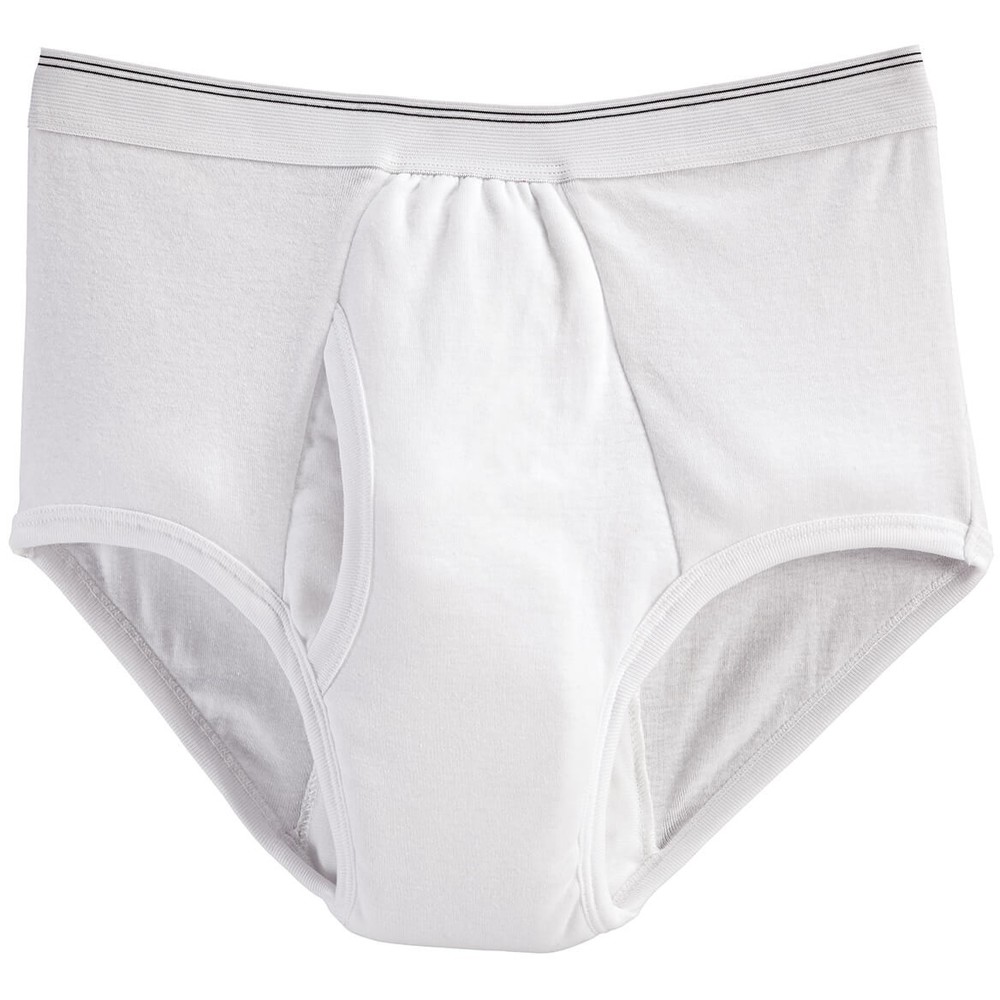 Men's 10 oz. Incontinence Brief, White