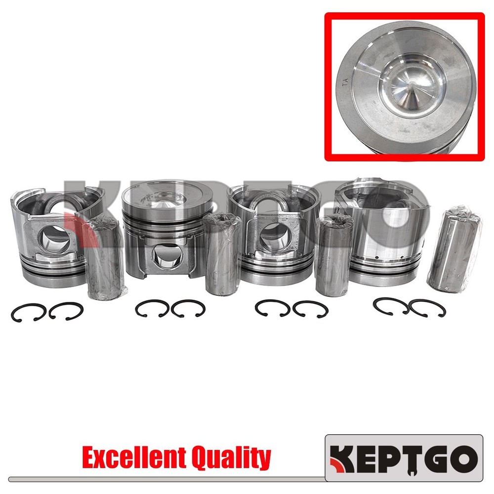 4pcs New 4D95 Piston Set STD For Komatsu