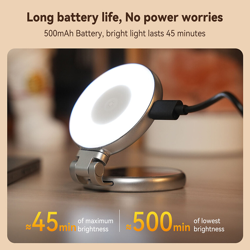 Cell Phone Magnetic Refill Light Three Color Temperature Swivel Stretch Light