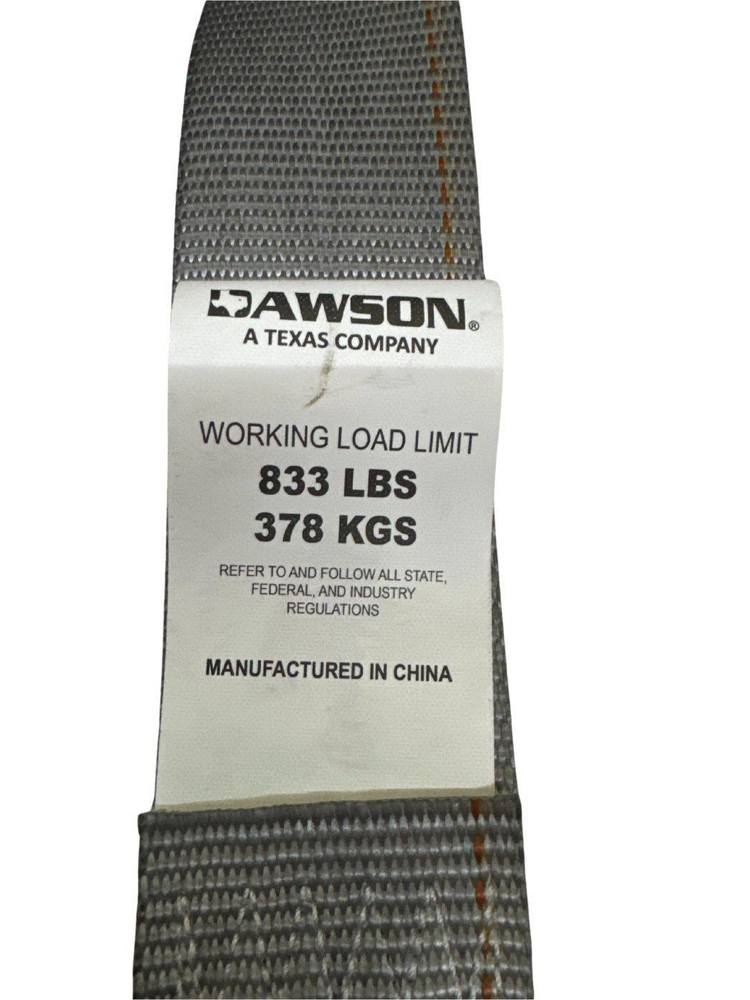 2"x16' Gray E-Track Cam Buckle Strap w/ Spring Fitting (2 Pack)