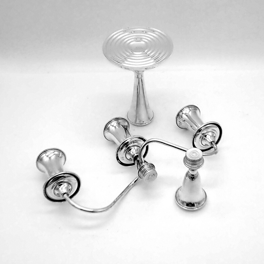 Three Light Candelabrum Reed and Barton Sterling Silver Weighted