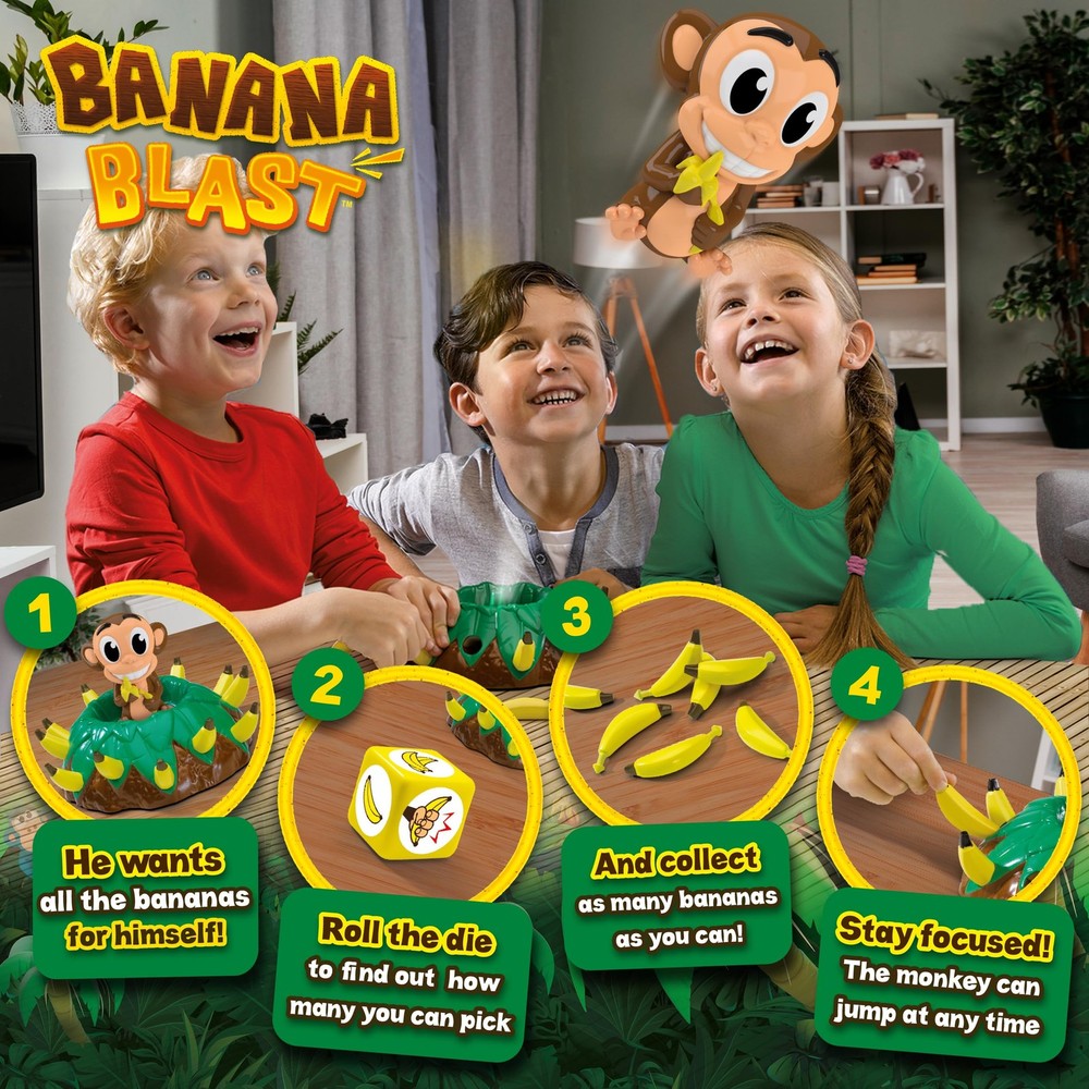 Banana Blast - Pull The Bananas Until The Monkey Jumps Game - Includes a Fun ...