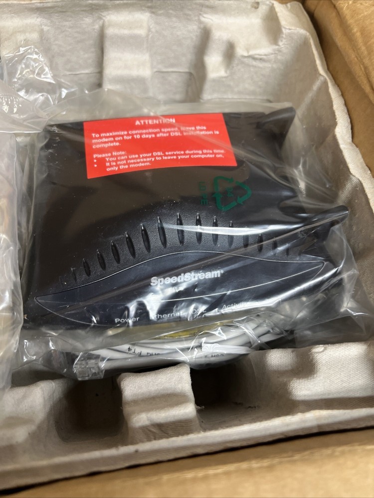 Efficient Networks SpeedStream 5100 DSL Modem + Power Supply + **READ** NEW