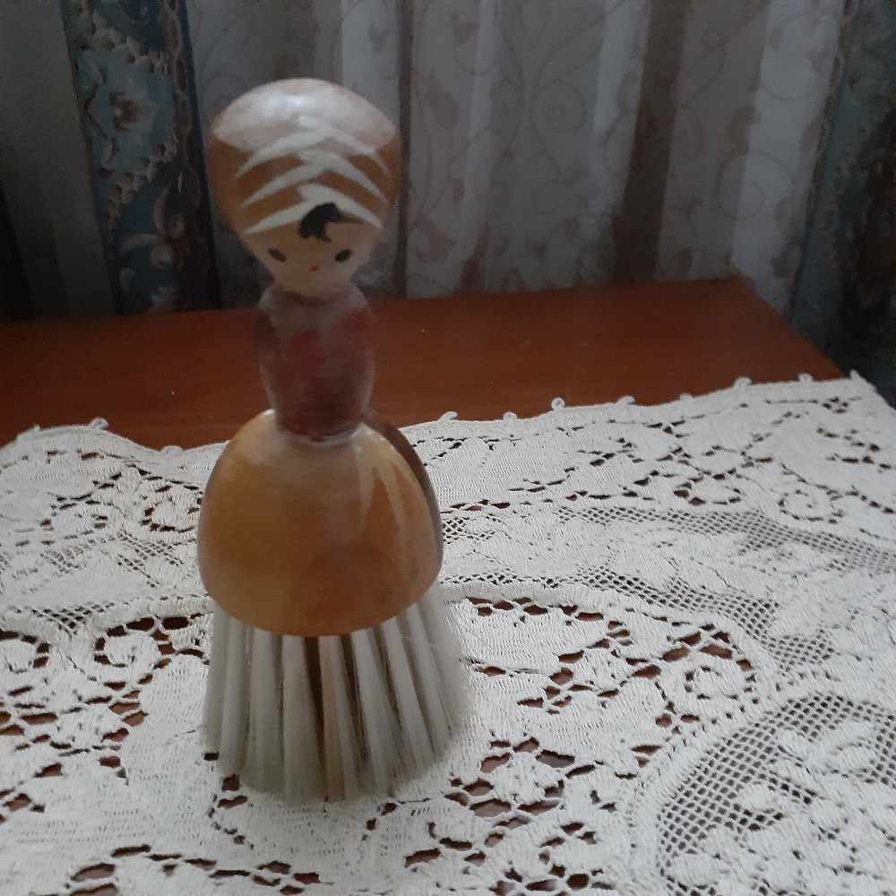 Hand Painted Barber/Table Brush Unique