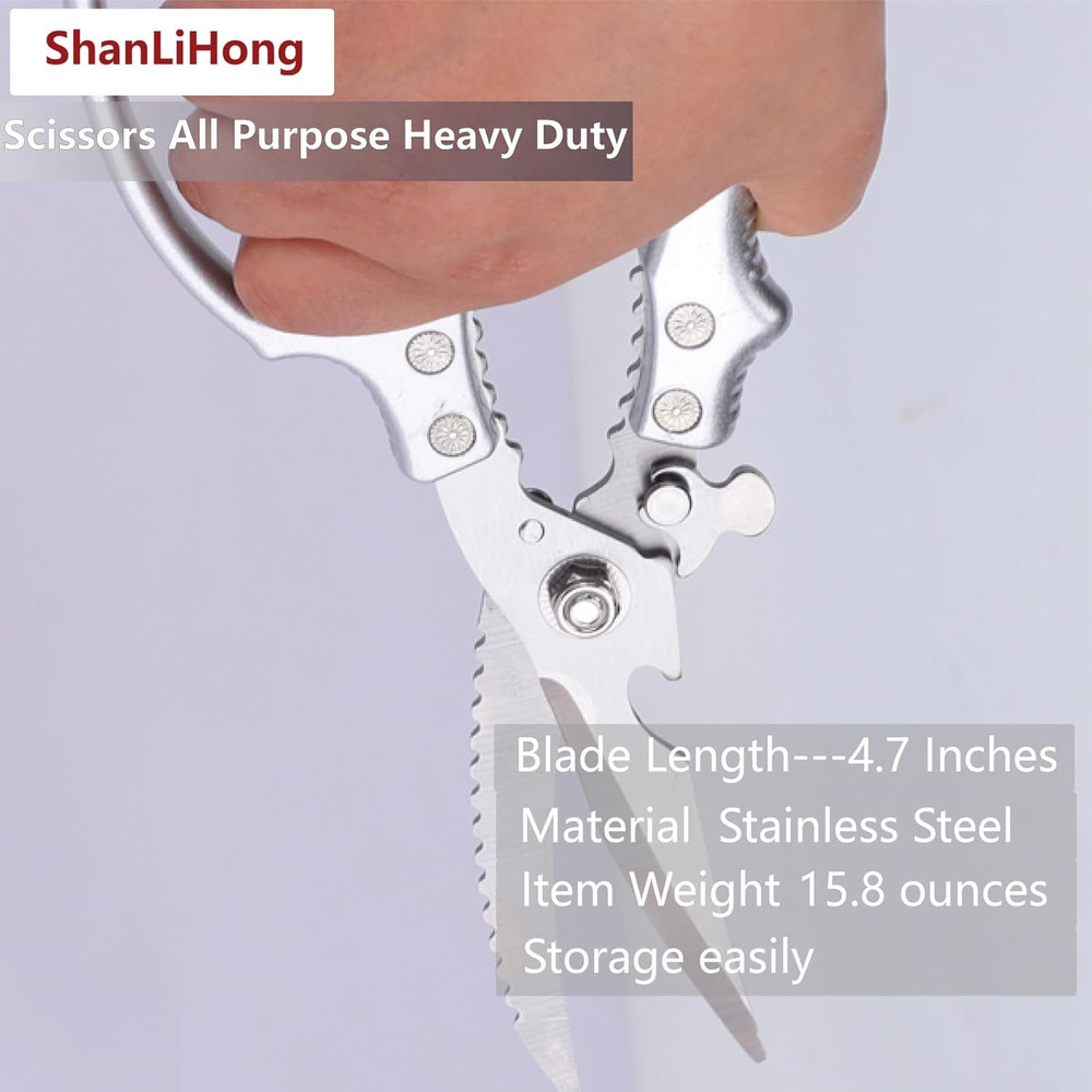 Kitchen Scissors: Heavy-Duty Poultry Shears That Effortlessly Cut through Bones,